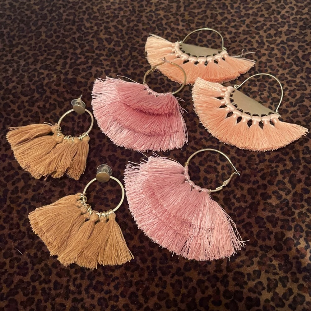 3 pair Tassel Earring Set